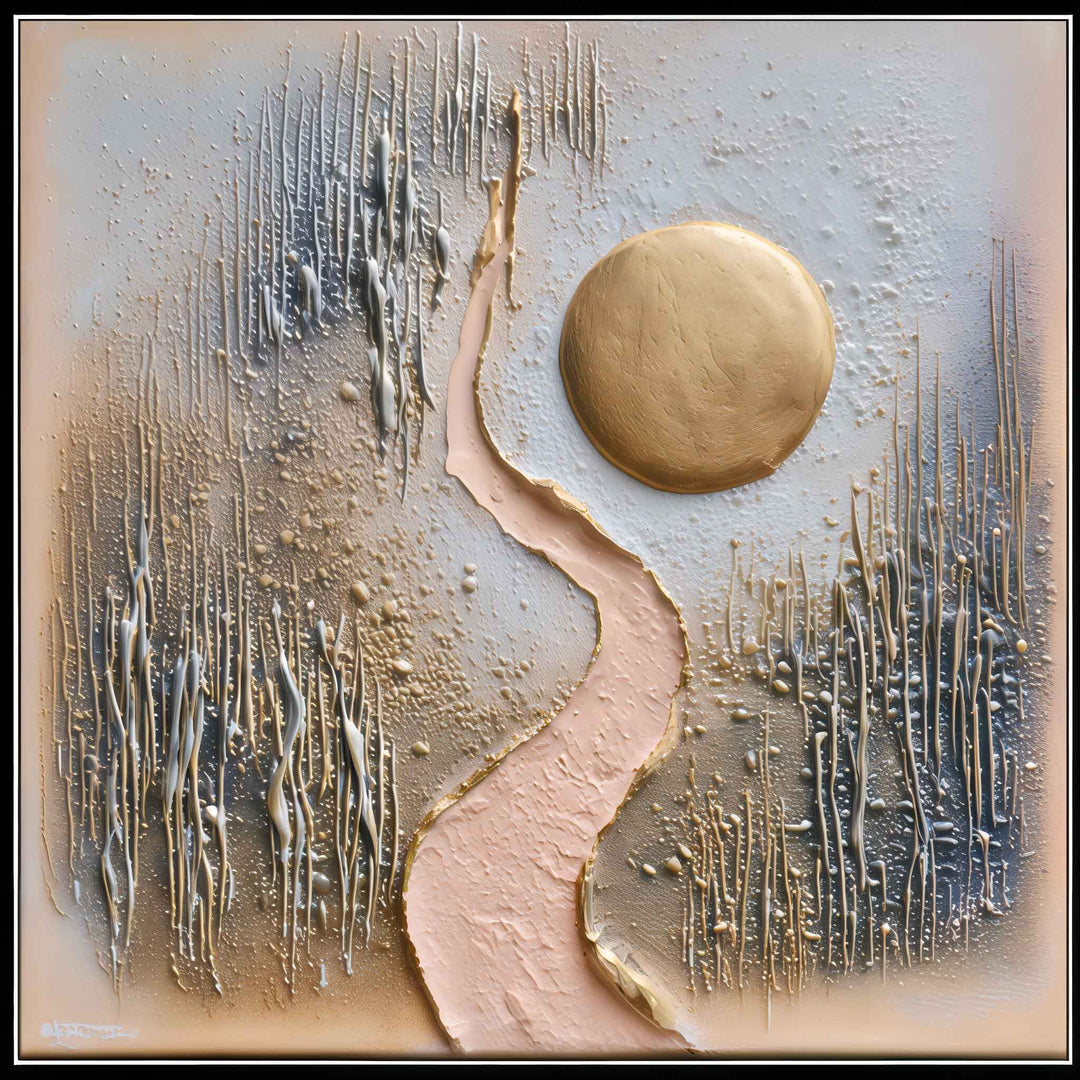 Élodie Marceau - Golden Silence - 10X10" Acrylic on Canvas