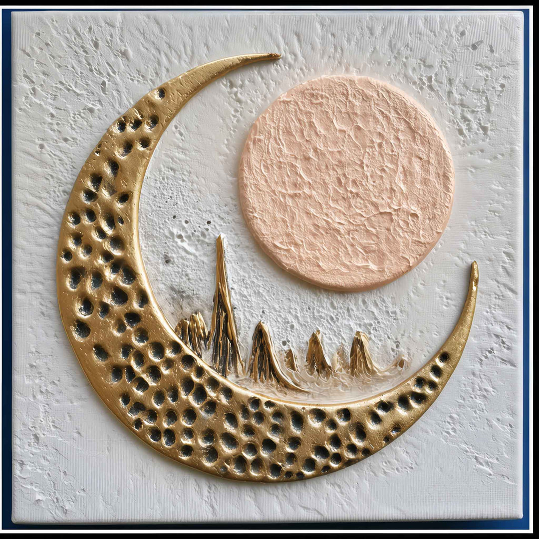 Élodie Marceau - On The Golden Moon - 10X10" Acrylic on Canvas