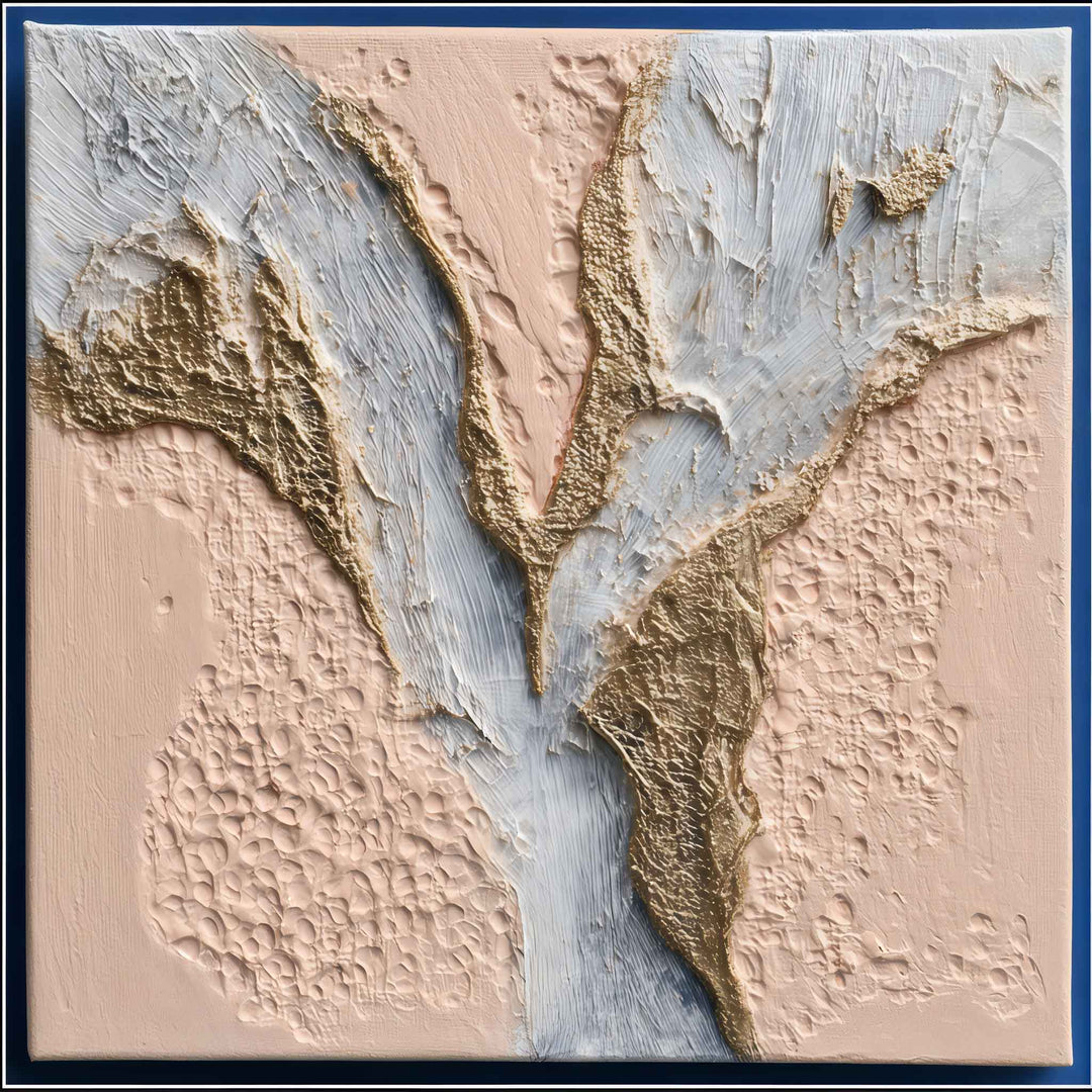 Élodie Marceau - Golden Roots - 10X10" Acrylic on Canvas