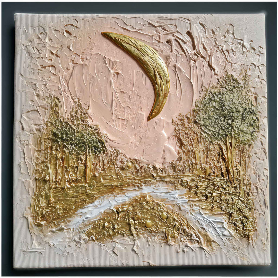 Élodie Marceau - Night Wears Gold - 10X10" Acrylic on Canvas