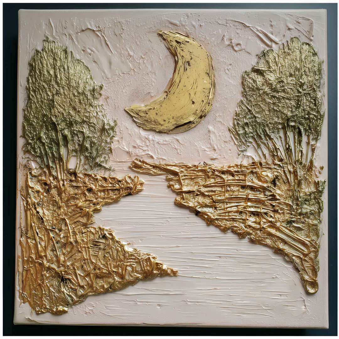 Élodie Marceau - The Watcher in The Trees - 10X10" Acrylic on Canvas