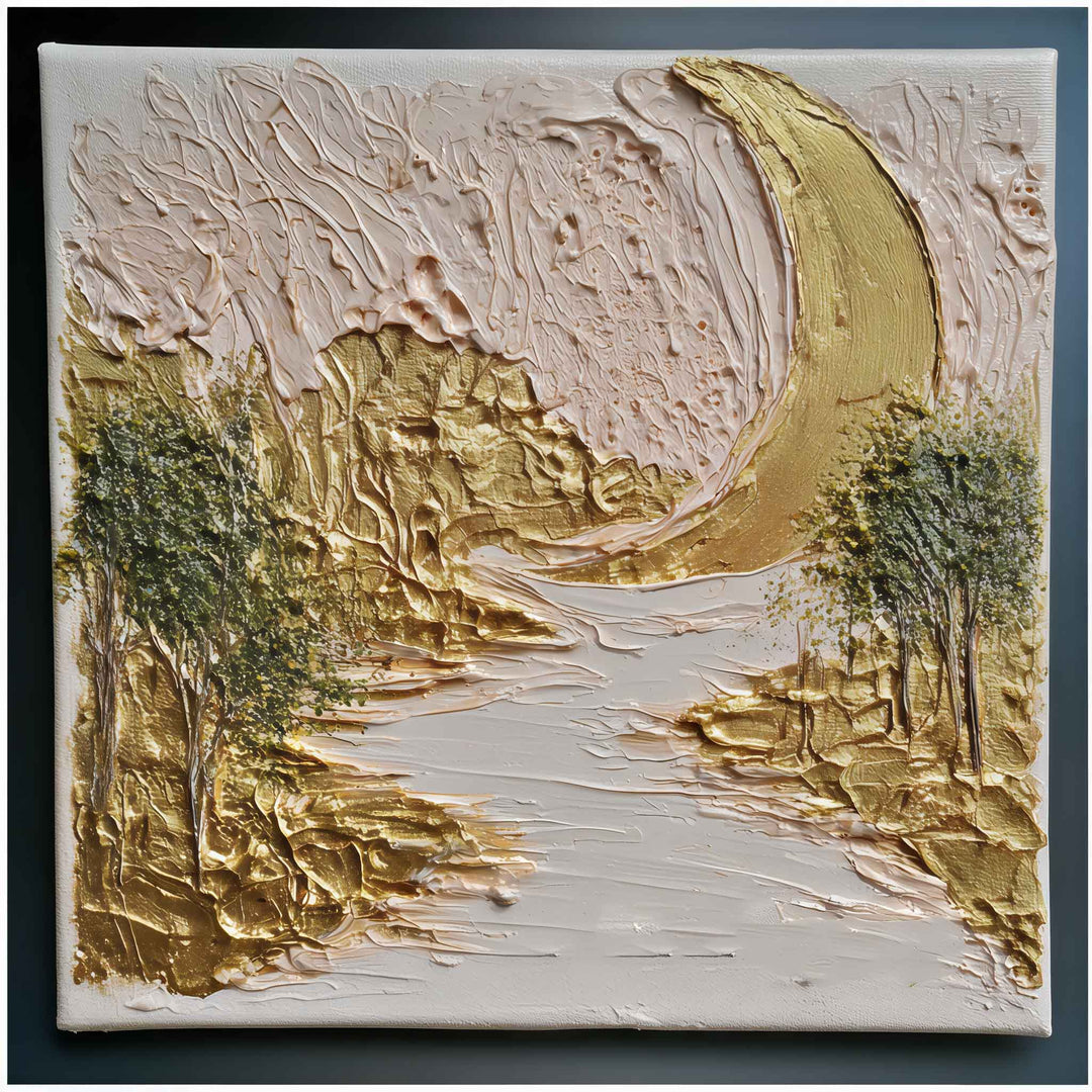 Élodie Marceau - Between Echoes and Pines - 10X10" Acrylic on Canvas