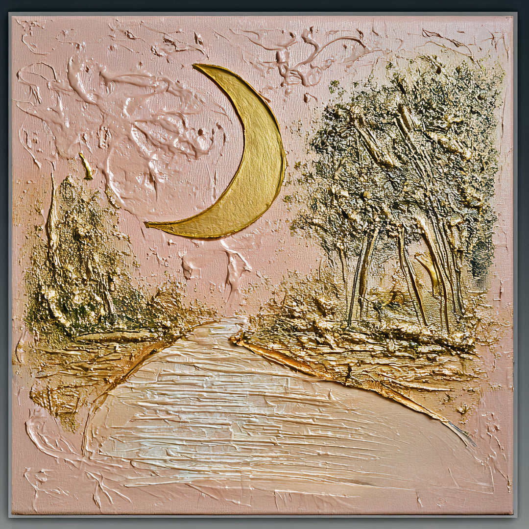 Élodie Marceau - Moonpath to the Garden’s Edge 10X10" Acrylic on Canvas