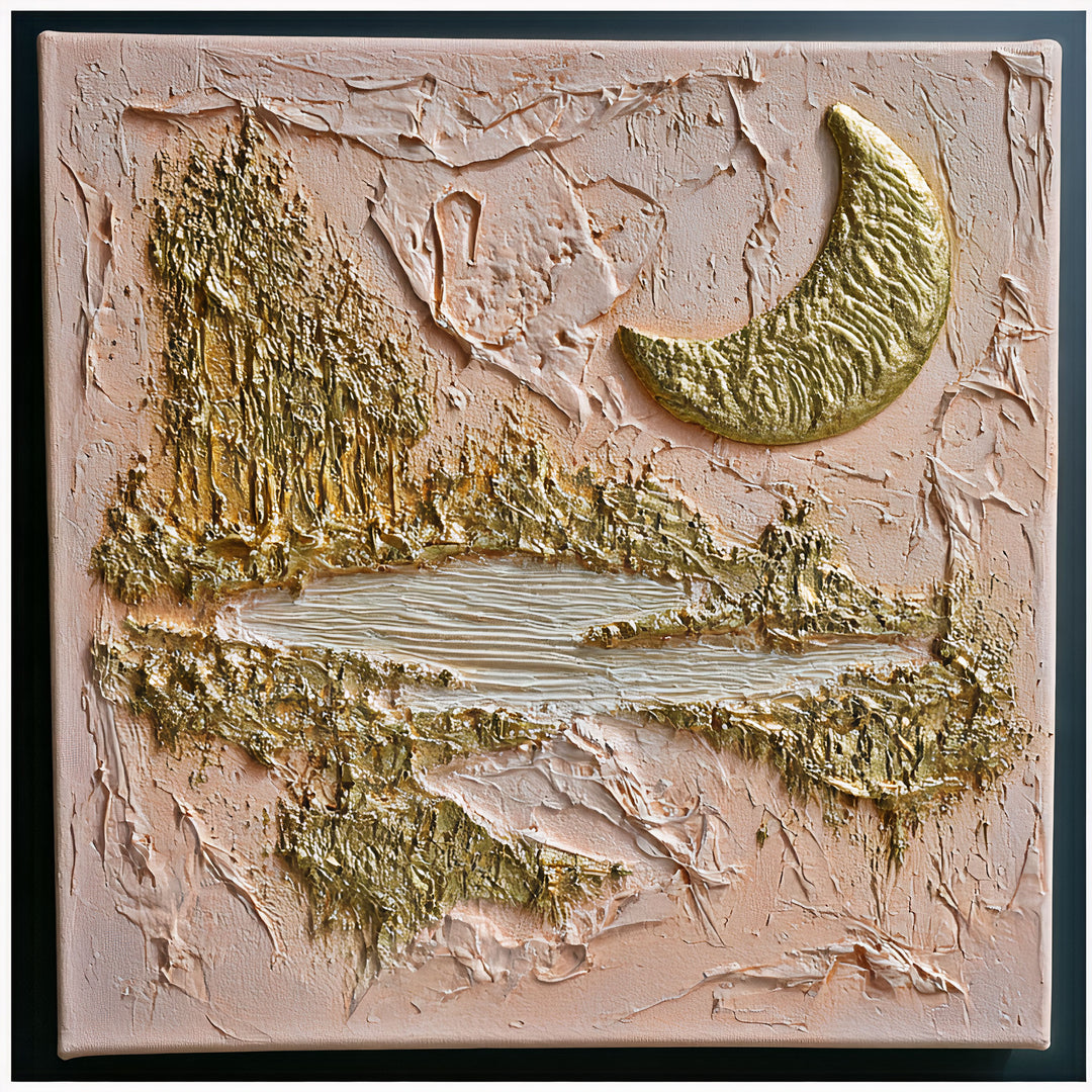 Élodie Marceau - The Gold Between Trees - 10X10" Acrylic on Canvas (Copy)