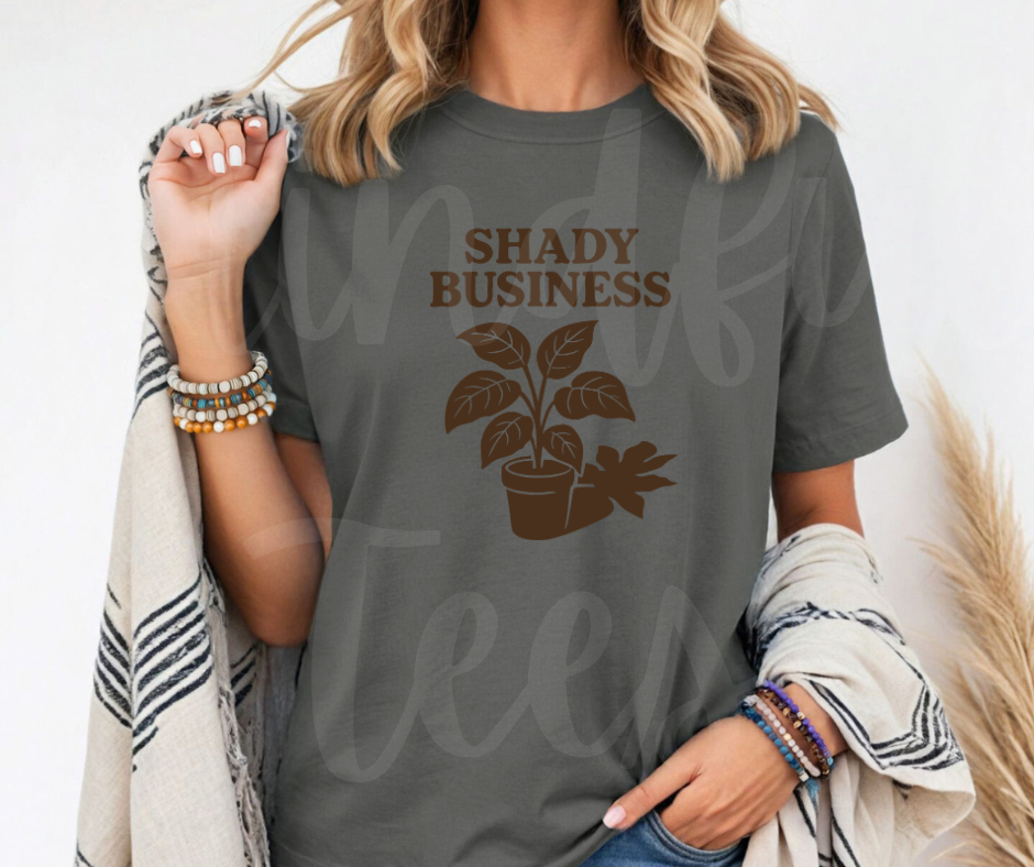 "Shady Business" Funny Plant Lover Tee Design Unisex heavyweight t-shirt