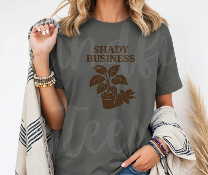 "Shady Business" Funny Plant Lover Tee Design Unisex heavyweight t-shirt