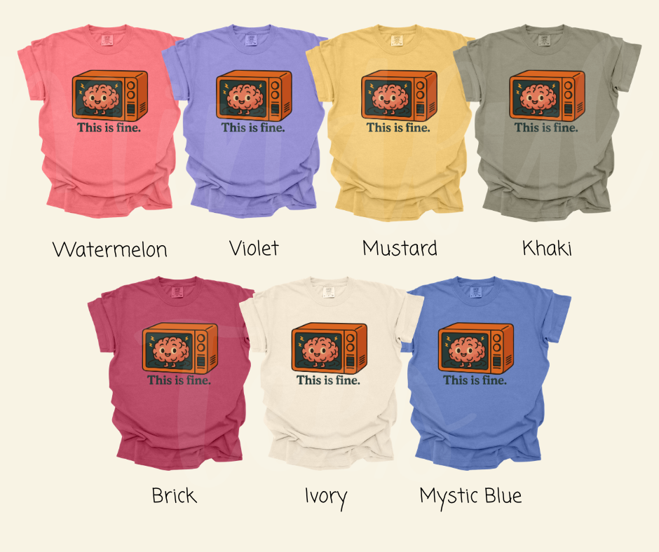 "This Is Fine" Sarcastic Design Unisex heavyweight t-shirt