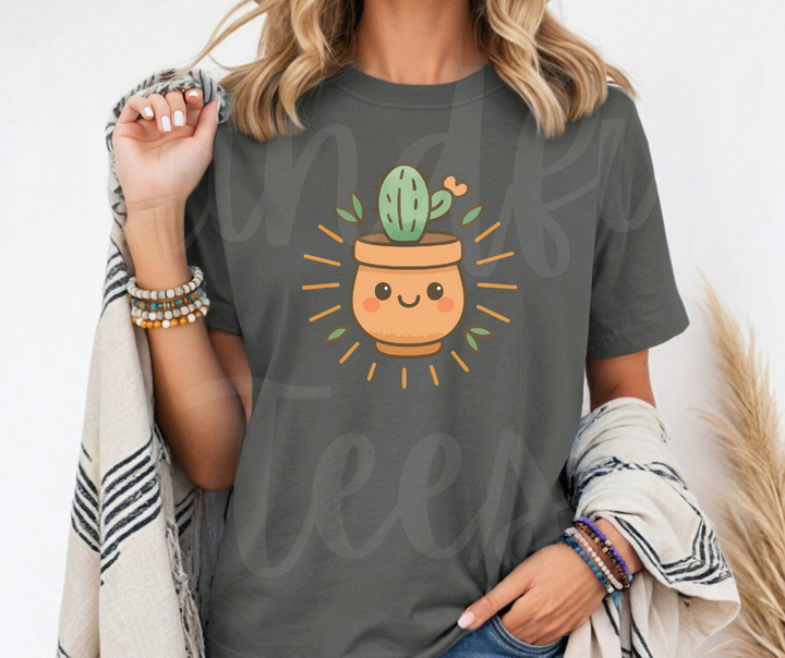 "Cute Cactus" Funny Design Pottery Clay Hobby Inspired Unisex heavyweight t-shirt