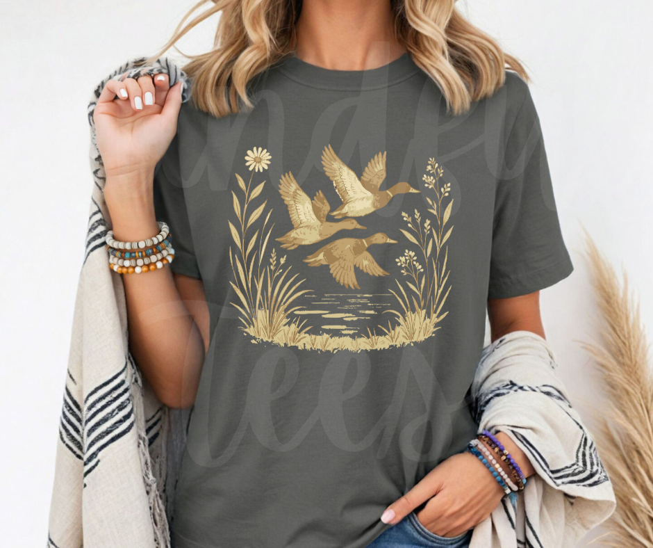 "Ducks" Birdwatching Design Birds and Nature Inspired Unisex heavyweight t-shirt