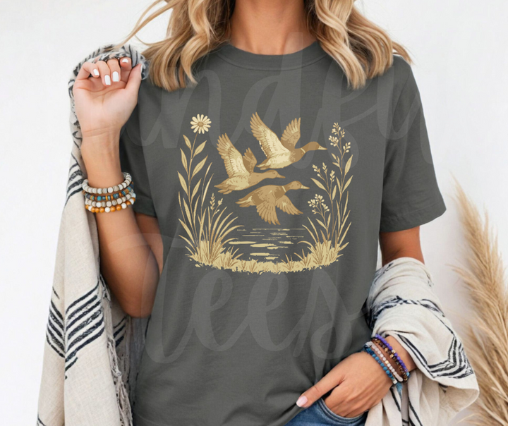 "Ducks" Birdwatching Design Birds and Nature Inspired Unisex heavyweight t-shirt