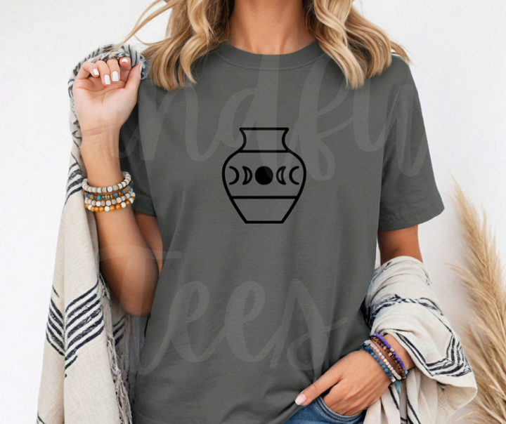 "Moon Vase" Funny Design Pottery Clay Hobby Inspired Unisex heavyweight t-shirt