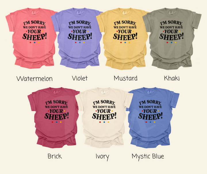 "Sheep" Sarcastic Design Friends Inspired Unisex heavyweight t-shirt