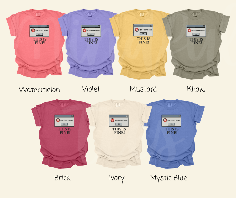 "This Is Fine" Sarcastic Design Unisex heavyweight t-shirt