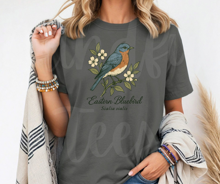 "Eastern Bluebird" Birdwatching Design Birds and Nature Inspired Unisex heavyweight t-shirt