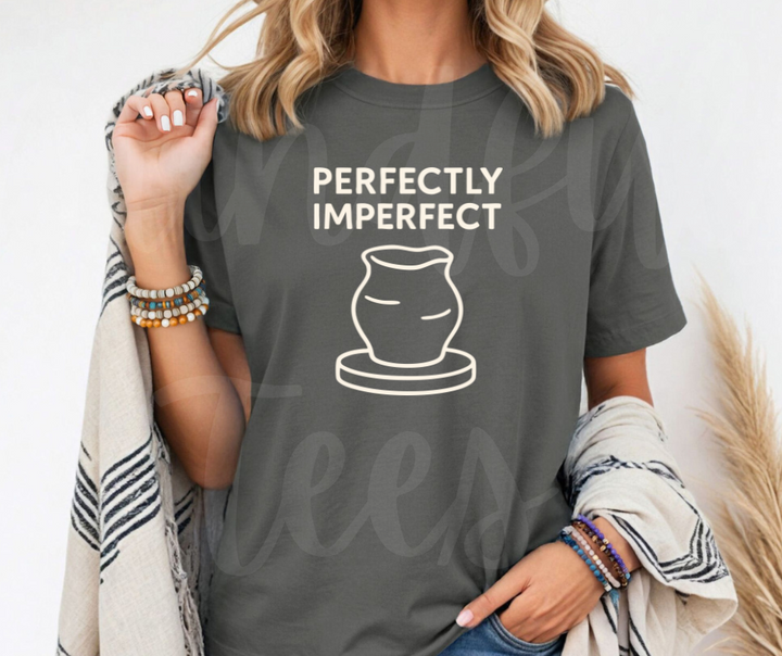 "Perfectly Imperfect" Funny Design Pottery Clay Hobby Inspired Unisex heavyweight t-shirt