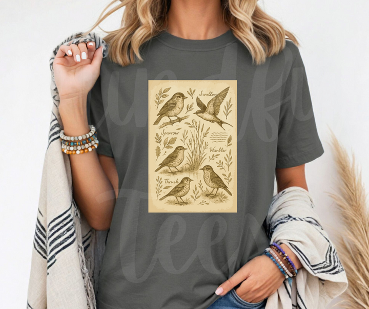 "Birdwatching Notebook" Birdwatching Design Birds and Nature Inspired Unisex heavyweight t-shirt