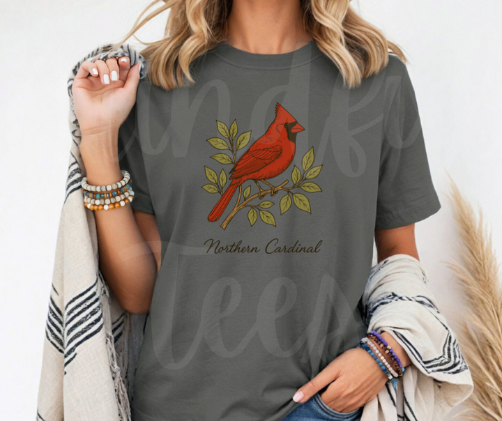"Northern Cardinal" Birdwatching Design Birds and Nature Inspired Unisex heavyweight t-shirt