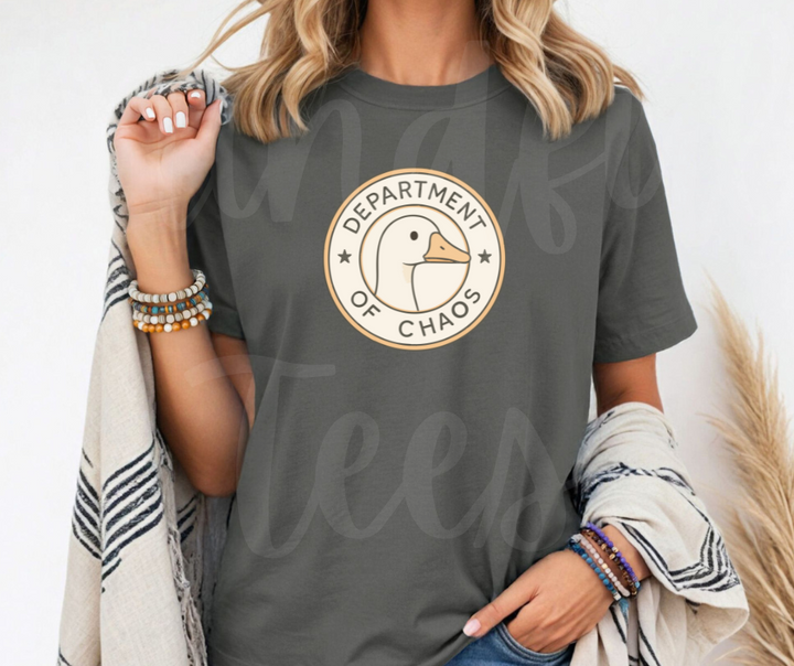 "Department of Chaos" Sarcastic Design Unisex heavyweight t-shirt