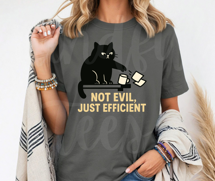 "Not Evil" Sarcastic Cat Design Unisex heavyweight t-shirt