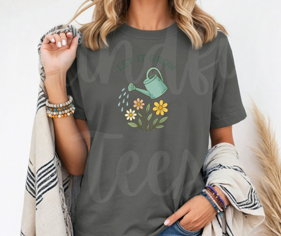 "Let It Grow" Funny Plant Lover Tee Design Unisex heavyweight t-shirt