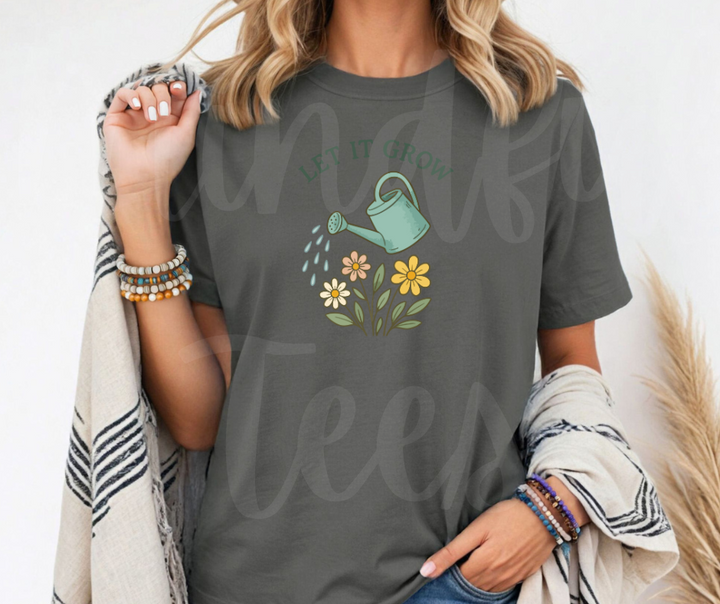 "Let It Grow" Funny Plant Lover Tee Design Unisex heavyweight t-shirt