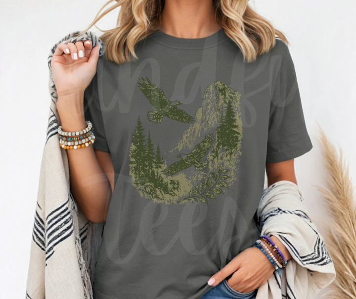 "Eagles" Birdwatching Design Birds and Nature Inspired Unisex heavyweight t-shirt