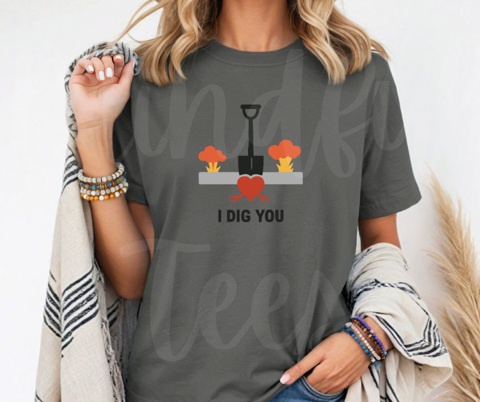 "I Dig You" Funny Plant Lover Tee Design Unisex heavyweight t-shirt