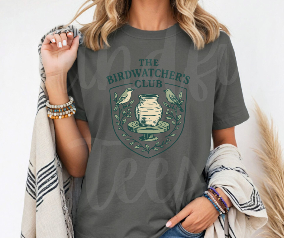 "The Birdwatcher's Club" Birdwatching Design Birds and Nature Inspired Unisex heavyweight t-shirt