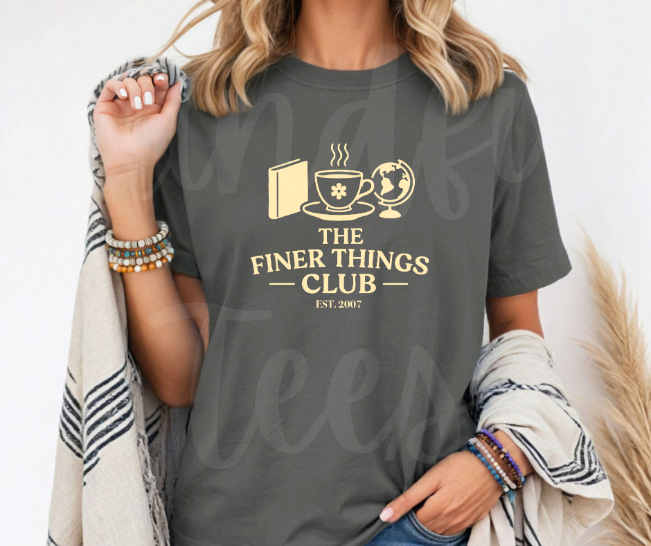 "The Finer Things Club" Sarcastic Design The Office Inspired Unisex heavyweight t-shirt