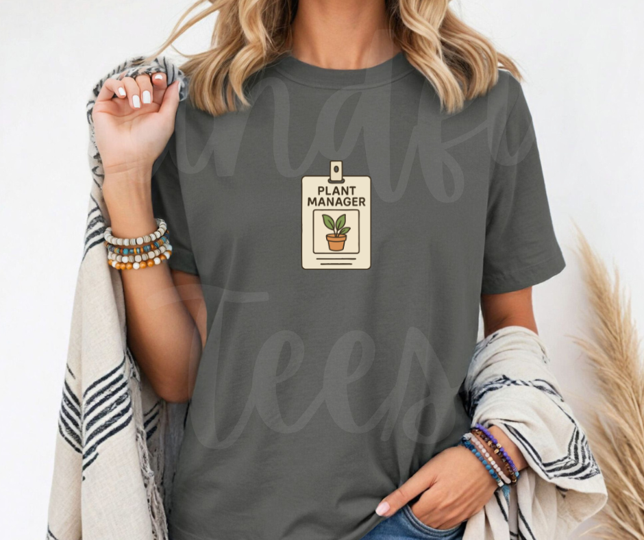 "Plant Manager" Funny Plant Lover Tee Design Unisex heavyweight t-shirt