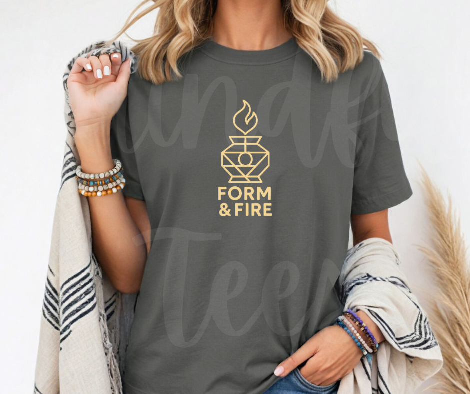 "Form & Fire" Funny Design Pottery Clay Hobby Inspired Unisex heavyweight t-shirt