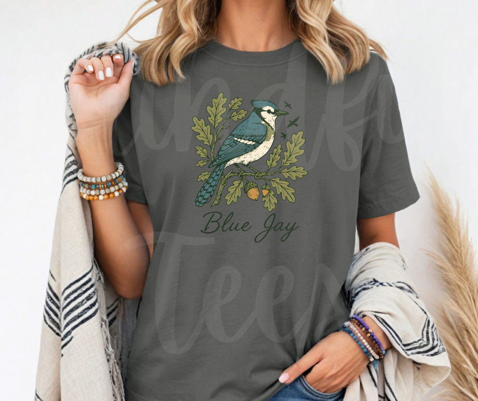 "Blue jay" Birdwatching Design Birds and Nature Inspired Unisex heavyweight t-shirt