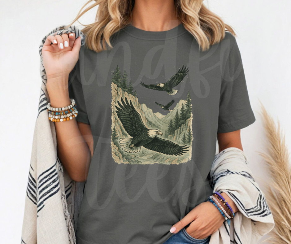 "Eagles" Birdwatching Design Birds and Nature Inspired Unisex heavyweight t-shirt