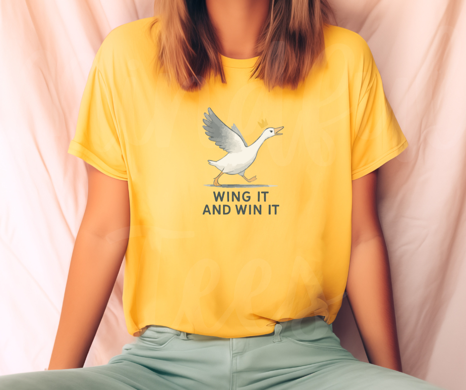 "Wing It" Sarcastic Design Unisex heavyweight t-shirt