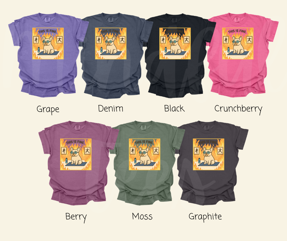 "This Is Fine" Sarcastic Design Unisex heavyweight t-shirt