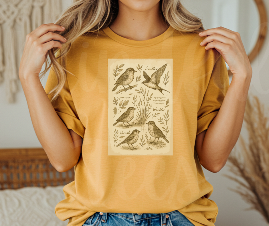 "Birdwatching Notebook" Birdwatching Design Birds and Nature Inspired Unisex heavyweight t-shirt