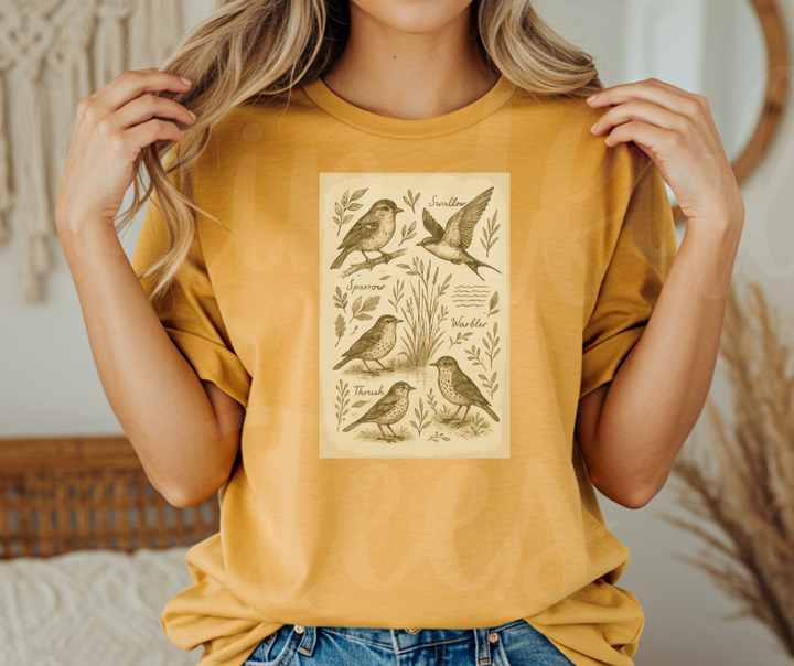 "Birdwatching Notebook" Birdwatching Design Birds and Nature Inspired Unisex heavyweight t-shirt