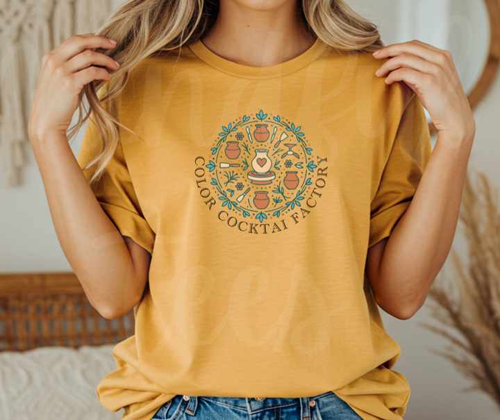 "Color Cocktail Factory" Funny Design Pottery Clay Hobby Inspired Unisex heavyweight t-shirt