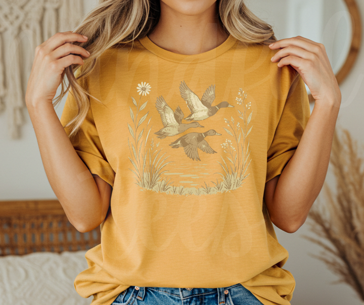 "Ducks" Birdwatching Design Birds and Nature Inspired Unisex heavyweight t-shirt
