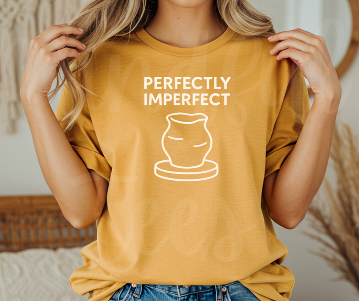 "Perfectly Imperfect" Funny Design Pottery Clay Hobby Inspired Unisex heavyweight t-shirt