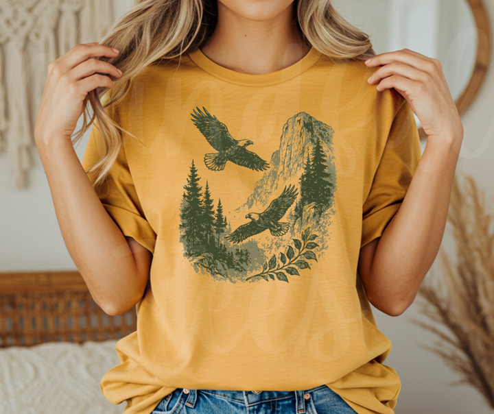 "Eagles" Birdwatching Design Birds and Nature Inspired Unisex heavyweight t-shirt