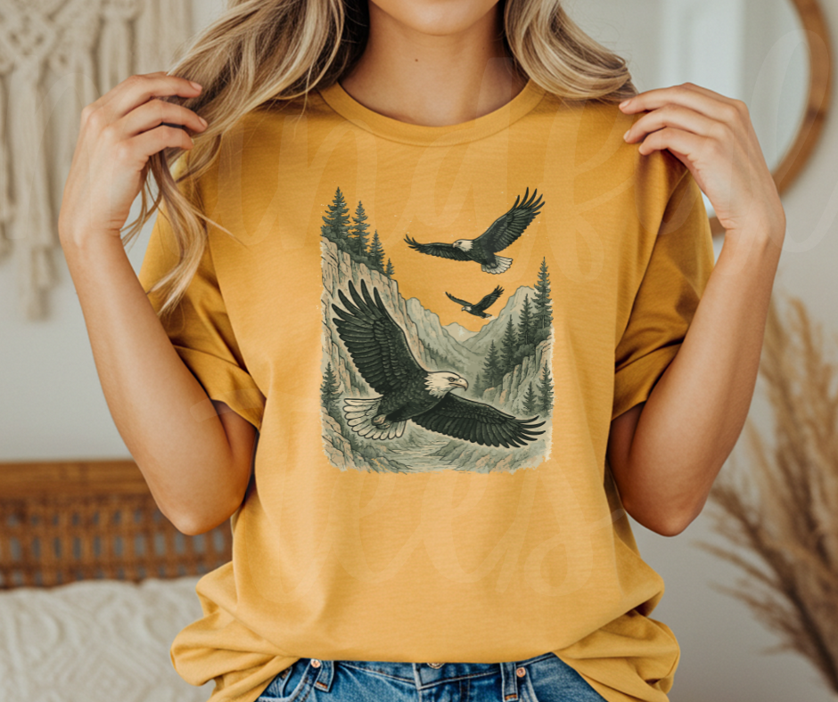 "Eagles" Birdwatching Design Birds and Nature Inspired Unisex heavyweight t-shirt