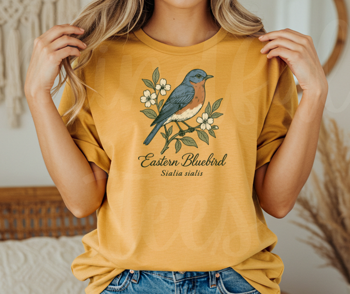 "Eastern Bluebird" Birdwatching Design Birds and Nature Inspired Unisex heavyweight t-shirt