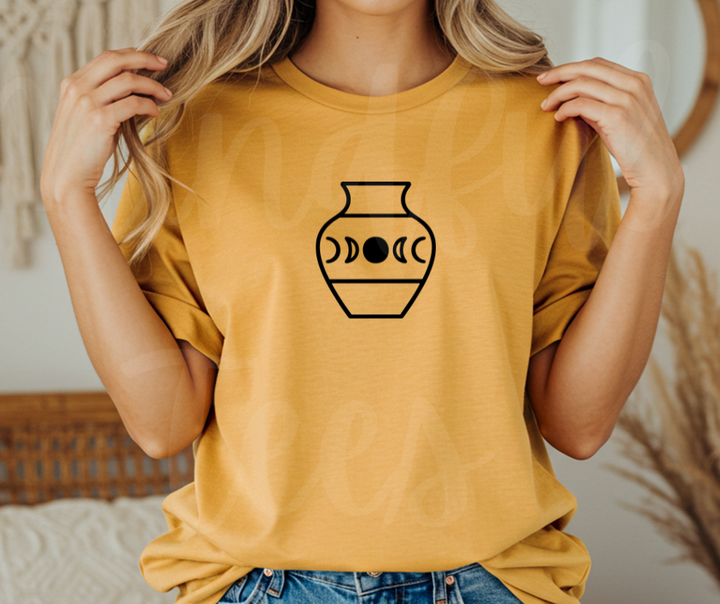 "Moon Vase" Funny Design Pottery Clay Hobby Inspired Unisex heavyweight t-shirt