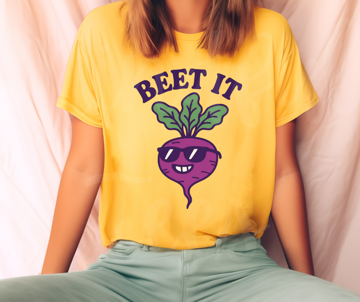 "Beet It" Funny Plant Lover Tee Design Unisex heavyweight t-shirt