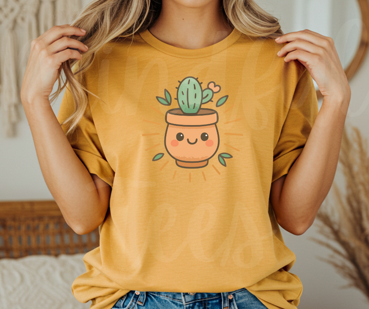 "Cute Cactus" Funny Design Pottery Clay Hobby Inspired Unisex heavyweight t-shirt