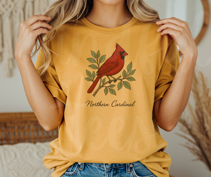 "Northern Cardinal" Birdwatching Design Birds and Nature Inspired Unisex heavyweight t-shirt