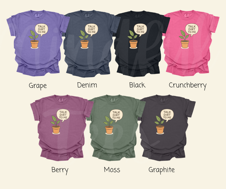 "Talk Dirt To Me" Funny Plant Lover Tee Design Unisex heavyweight t-shirt