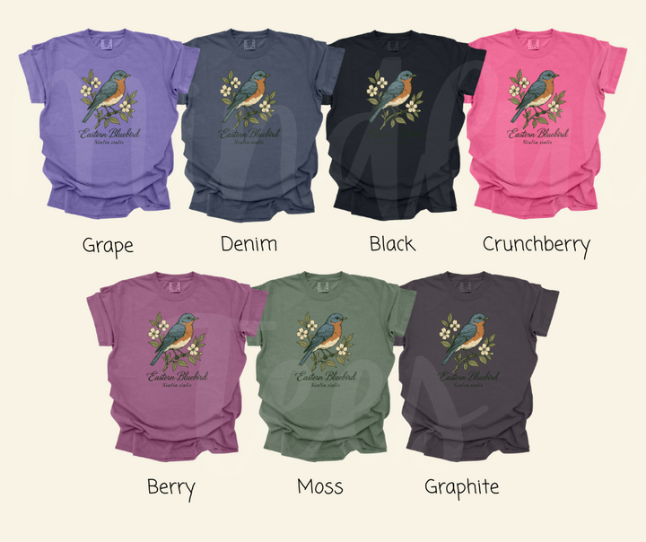 "Eastern Bluebird" Birdwatching Design Birds and Nature Inspired Unisex heavyweight t-shirt