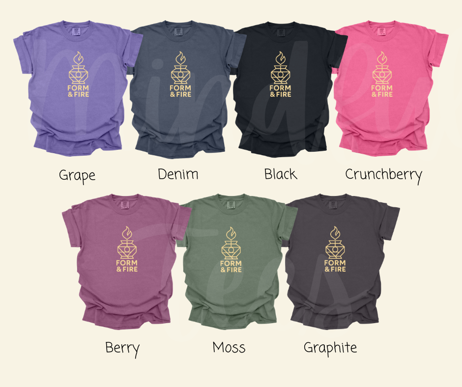 "Form & Fire" Funny Design Pottery Clay Hobby Inspired Unisex heavyweight t-shirt